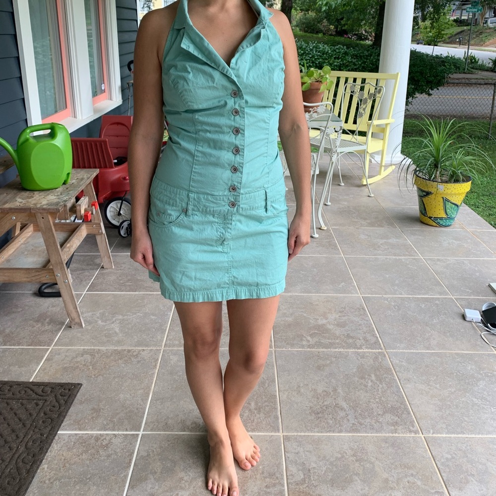 Guess mini skirt pastel green/mint denim.NWOT.